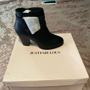 Black booties from just fab, worn once like new